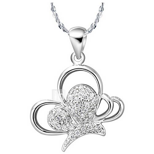 Graceful Flower Shape Silvery Alloy Womens Necklace(1 Pc)