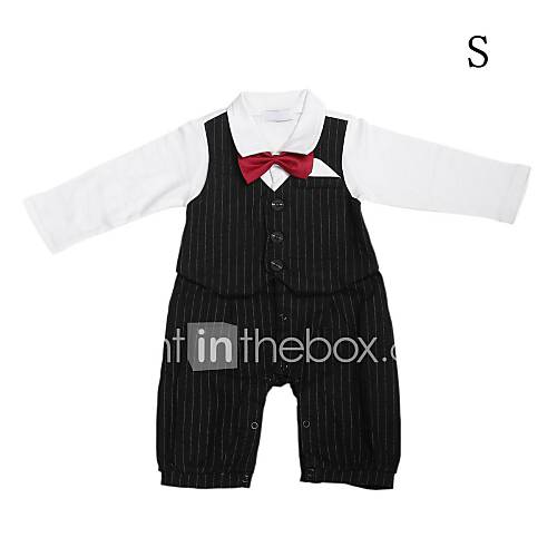 Boys Red Tie Suits Cotton Babys Long Sleeve Infant Romper Cloth