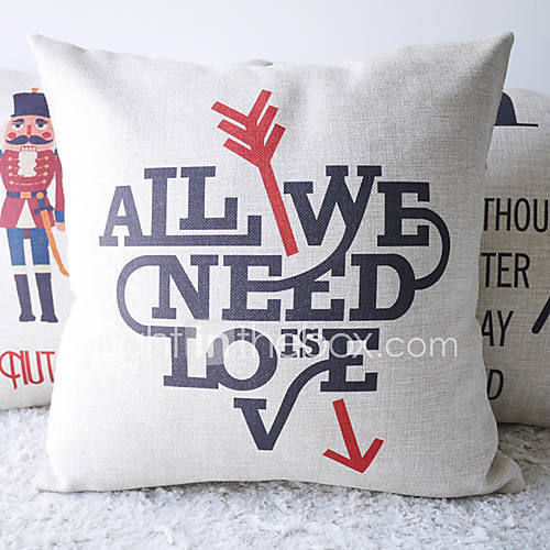 Modern We Need Love Decorative Pillow Cover