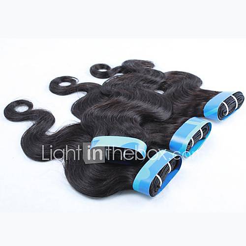 18 18 20 20 Color 1B Grade 4A Indian Virgin Body Wave Human Hair Extension