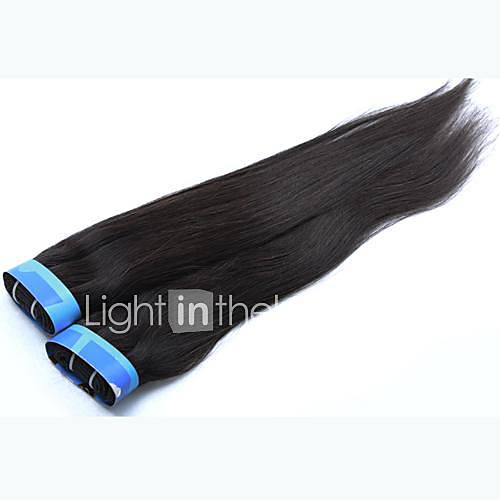 16 Inch 4Pcs 1B Grade 4A Indian Virgin Straight Human Hair Extension