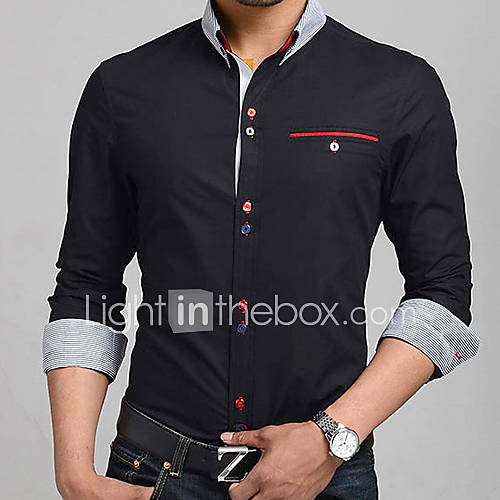 Mens Stylish Double Button Slim Shirt