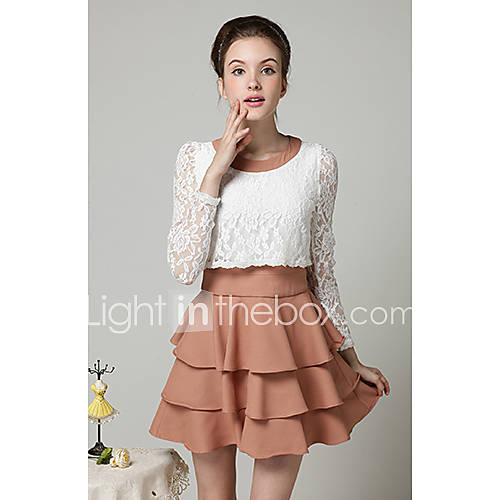 WomenS Spring Lace Layers Dress