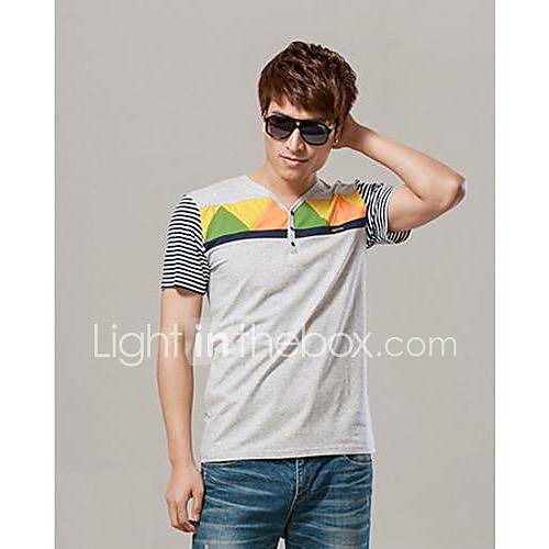 Mens New Slim Short sleeve Leisure Top