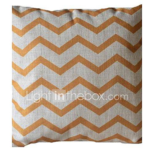 Brown Wavy Stripes Decorative Pillow Cover