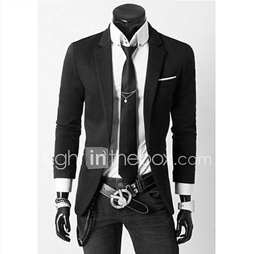 Mens Slim One Button Suit