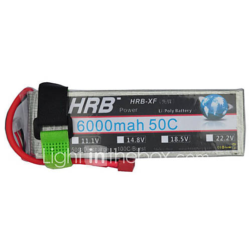 HRB 14.8V 50C 6000mAh Lipo Battery(T Plug)