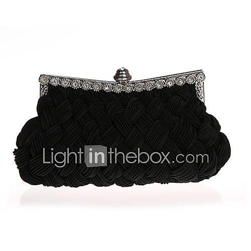 ONDY NewFold Knit Texture Diamond Evening Bag (Black)