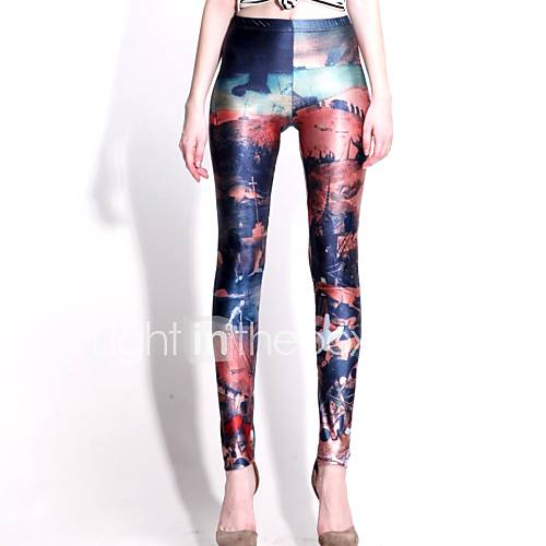 Elonbo Paradise Lost Style Digital Painting High Women Free Size Waisted Stretchy Tight Leggings