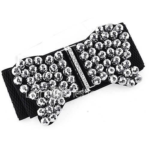 Elastic And Leatherette Party/Casual Sashes With Rhinestones(More Colors)