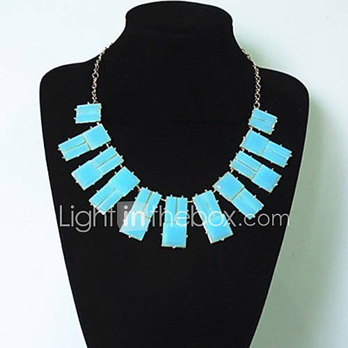 Womens Fashion Fluorescence Color Jelly Diamnds Necklace