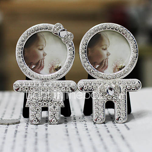 Modern StyleLovely Cartoon Lovers Shape Metal Picture Frame 2pcs