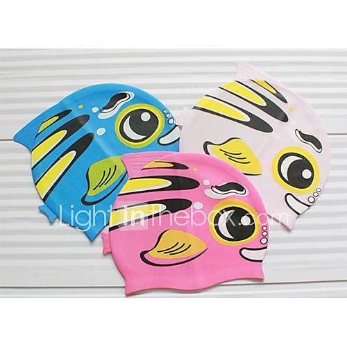 Childrens Waterproof Cartoon Cute Fish Swim Cap (Random Pattern)