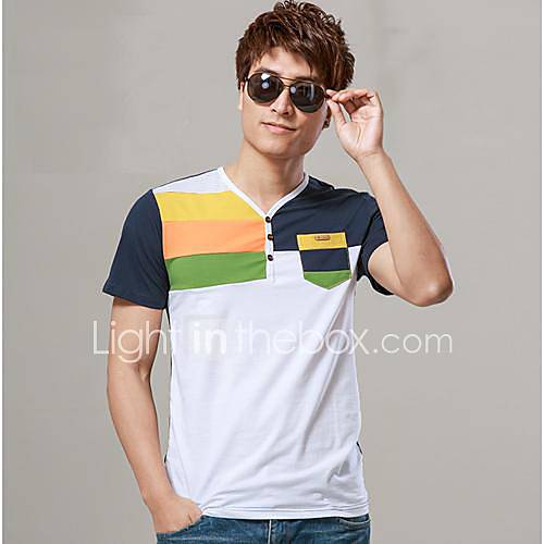 Mens New Slim Short sleeve Leisure Top