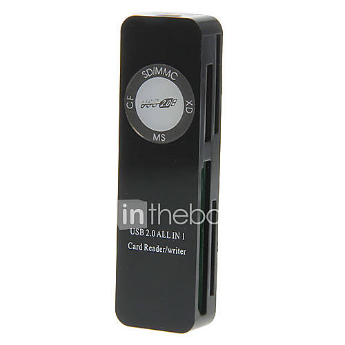 All in 1 USB 2.0 Memory Card Reader (Black)