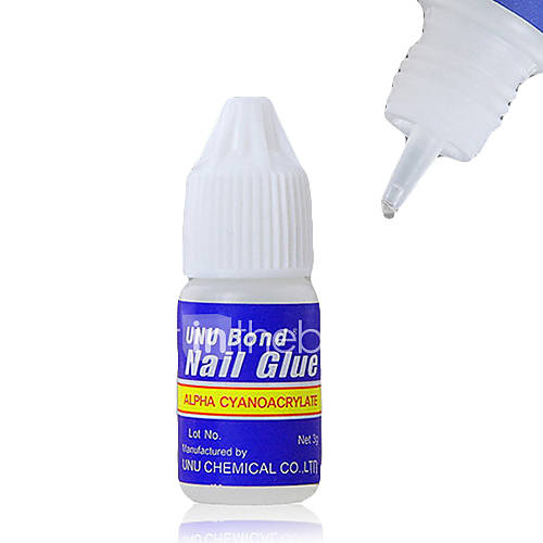 5PCS Blue Bottle Acrylic Art Bond Nail Glue(3g)