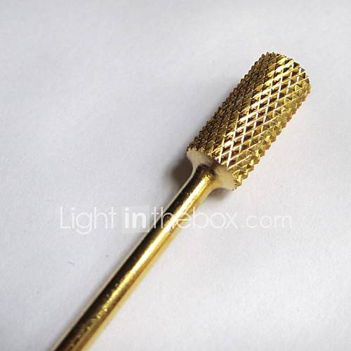 1PCS Golden Color Round Shape Nail Art File Drill Bits for Manicure