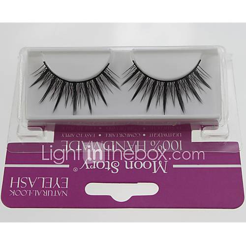 1 Pair Pro High Quality Hand Made Synthetic Fiber Hair Thin Long Style False Eyelashes