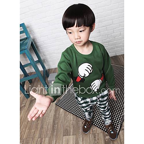 Boys Fashion Cartoon Round Collor Sweatshirt