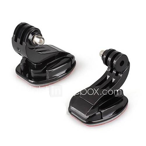 2x Set Black Vertical Surface J Hook Buckle Mount with 3M Sticker for GoPro Hero 3/3/2