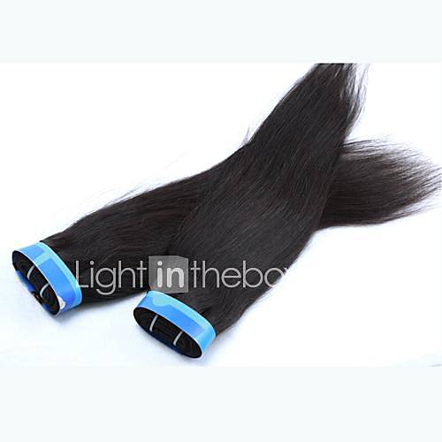 26 Inch 4Pcs 1B Grade 4A Indian Virgin Straight Human Hair Extension