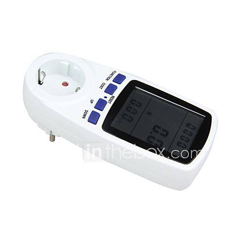 2PCS EU Plug Power Watt Volt Amp Energy Meter Analyzer with Power Factor