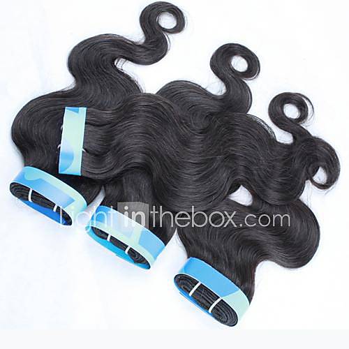 20 Inch 4Pcs Color 1B Grade 4A Indian Virgin Body Wave Human Hair Extension