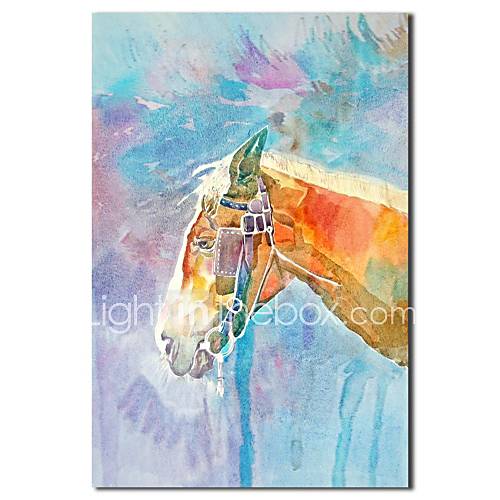 Hand Painted Oil Painting Animal Horse with Stretched Frame