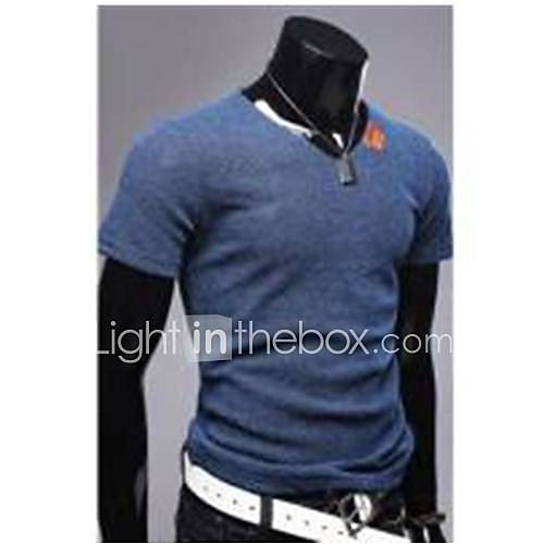 Mens Simple And Comfortable V Neck T Shirt