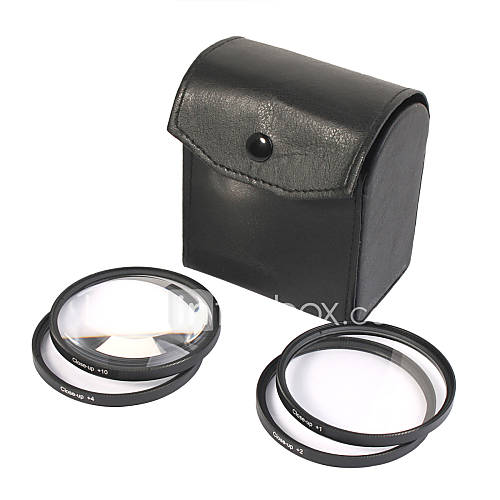 77mm Macro Filter Set with PU Leather Bag (1, 2, 3, 4)