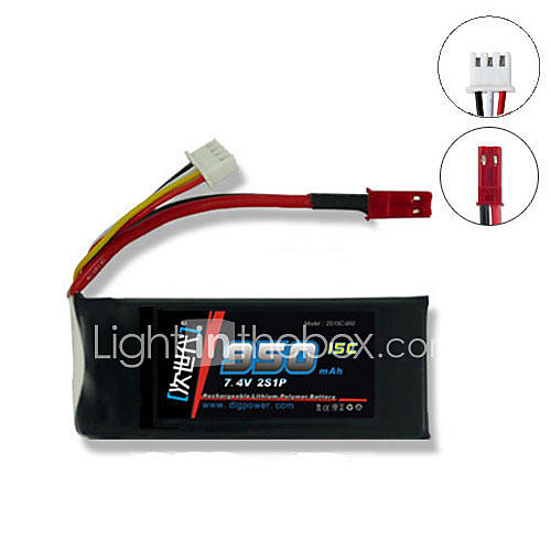 DLG 7.4V 2S 950mAh 15C Li Po Battery(JST Plug)