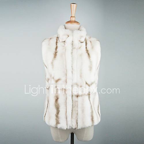 Fashion Thick Sleeveless Standing Faux Fur Party/Casual Vest