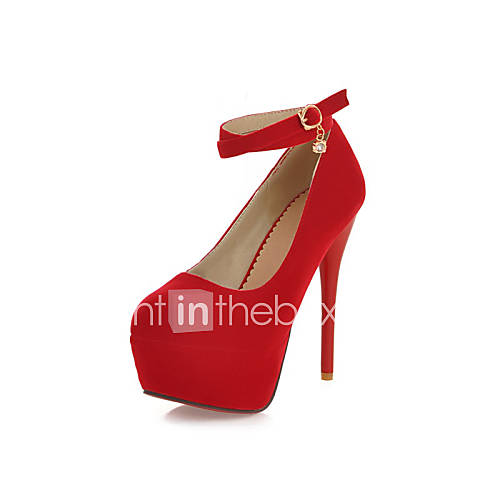 Suede Womens Stiletto Heel Platform Pumps/Heels Shoes(More Colors)