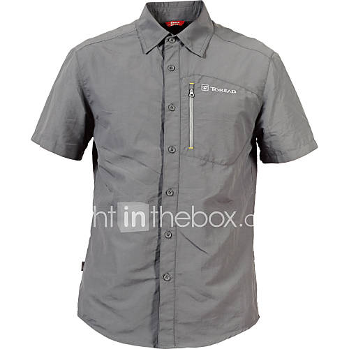 TOREAD MenS Quick Dry Short Sleeve Shirt   Dark Gray (Assorted Size)
