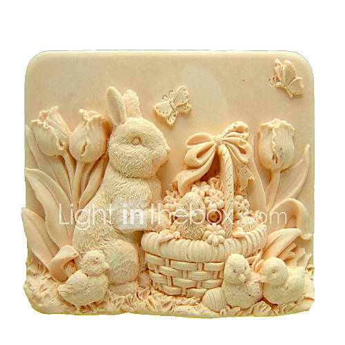 Easter Rabbit Patterned Silicone Mold