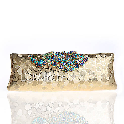 ONDY NewPeacock Diamond Elegance Evening Bag (Gold)