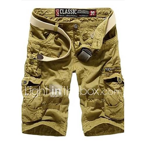 Mens Fashion Multiple Pockets Casual Cargo Short Pants