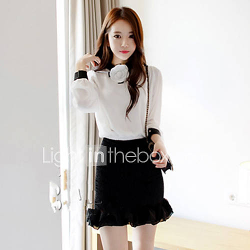 Womens Camellia Neck Latern Sleeve Bodycon Dress