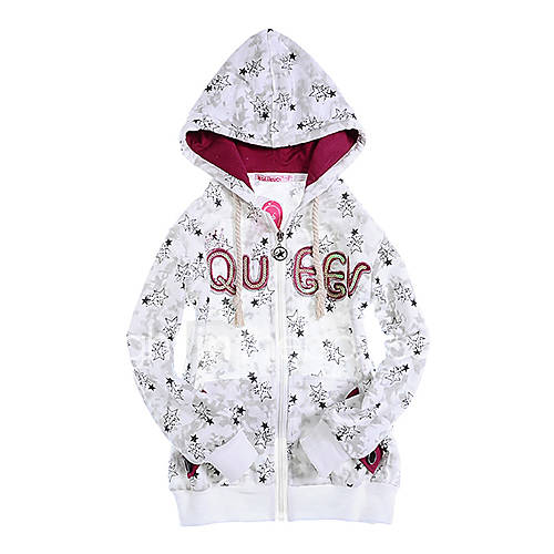 Girls Casual Letter Pattern Zipper Hoodies