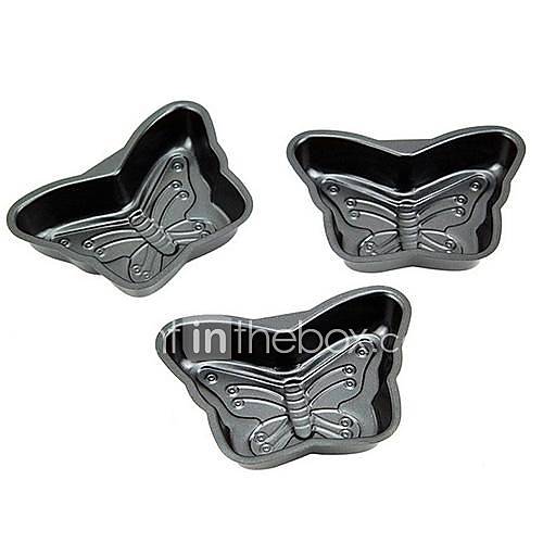 Mini Butterfly Shape Muffin Cupcake Pans and Tart Pans, 3 Pieces per Set, Non sticked Coated
