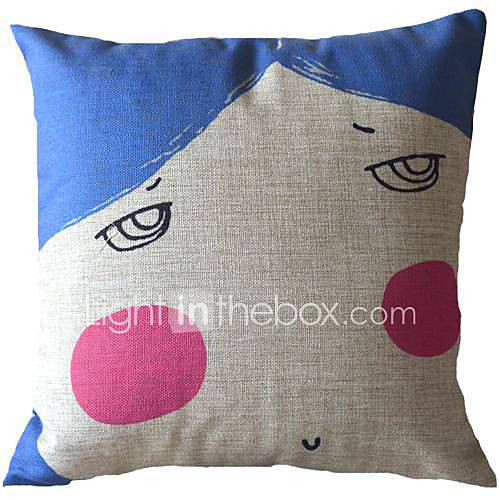 Cartoon Lovers for Women Decorative Pillow Cover