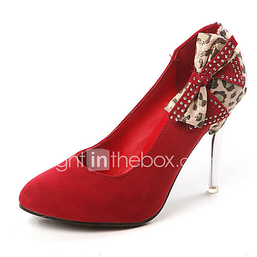 Suede Womens Stiletto Heel Heels Pumps/Heels Shoes with Bowknot(More Colors)