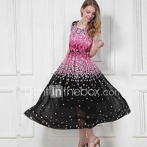 Womens The Cherry Blossom Vest Dress Chiffon Dress