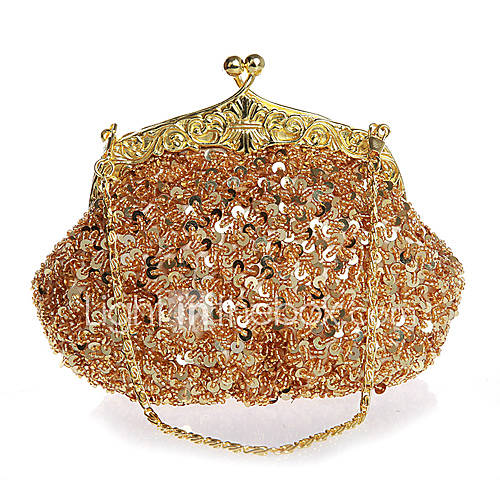 BPRX New WomenS Exquisite Shape Paillette Evening Bag (Gold)