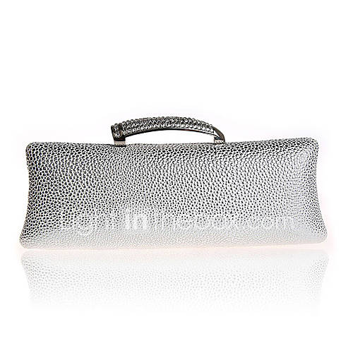 ONDY NewFashion Demure Clutch Evening Bag (Silver)