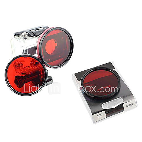 2014 Professional Professional Dive Housing 58mm Lens Adapter Red Filter for Gopro Hero3