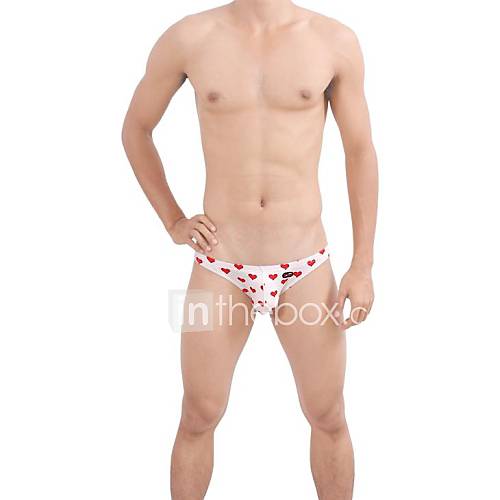 Mens Sexy Heart Print Low Waist Underwear