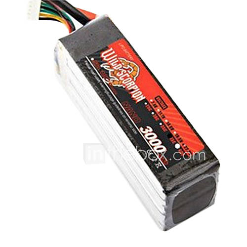 Wild Scorpion 7.4V 3000mAh 45C Li po Battery(T Plug)