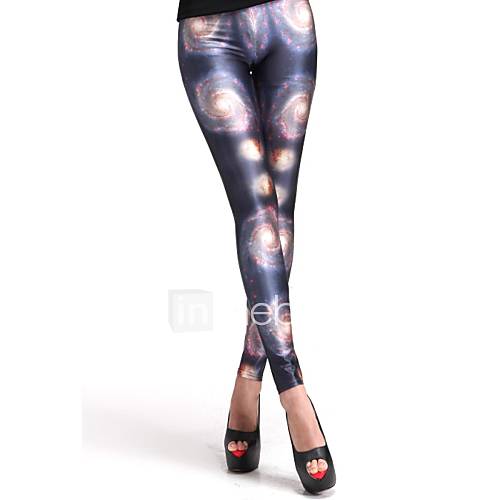 Elonbo Whirlpool Style Digital Painting Tight Women Leggings