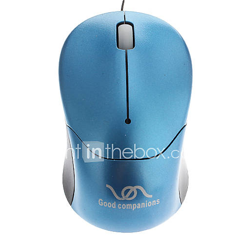 USB Wired Retractable Cable Optical Mouse (Assorted Colors)